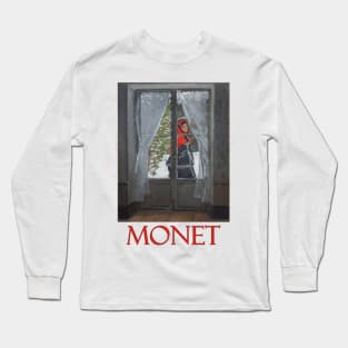 Madame Monet - The Red Cape by Claude Monet Long Sleeve T-Shirt